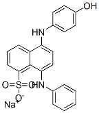 sodium 5-[(4-hydroxyphenyl)amino]-8-(phenylamino)naphthalenesulphonate Struktur