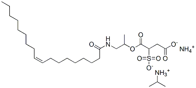 ammonium isopropylammonium 1-[1-methyl-2-(oleoylamino)ethyl] sulphonatosuccinate Struktur