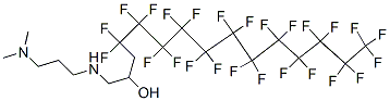 1-[[3-(dimethylamino)propyl]amino]-4,4,5,5,6,6,7,7,8,8,9,9,10,10,11,11,12,12,13,13,14,14,15,15,15-pentacosafluoropentadecan-2-ol Struktur