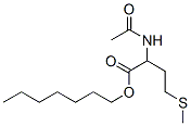 heptyl N-acetyl-DL-methionate Struktur