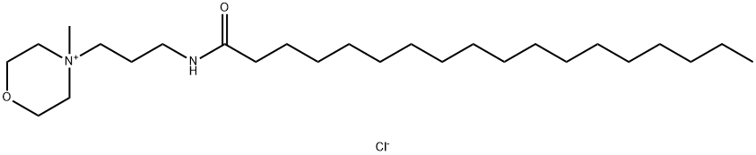 4-methyl-4-[3-[(1-oxooctadecyl)amino]propyl]morpholinium chloride Struktur