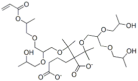 2-[2,3-bis(2-hydroxypropoxy)propoxy]isopropyl 2-[2-(2-hydroxypropoxy)-3-[2-[(1-oxoallyl)oxy]propoxy]propoxy]isopropyl adipate Struktur