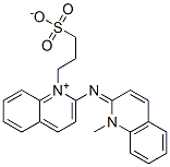 2-[(1-methyl-2(1H)-quinolylidene)amino]-1-(3-sulphonatopropyl)quinolinium Struktur