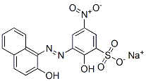 sodium 2-hydroxy-3-[(2-hydroxy-1-naphthyl)azo]-5-nitrobenzenesulphonate Struktur