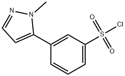 3-(1-Methyl-1H-pyrazol-5-yl)benzenesulphonyl chloride Struktur