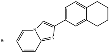 6-bromo-2-(5,6,7,8-tetrahydro-naphthalen-
2-yl)-imidazo[1,2-a]pyridine Struktur