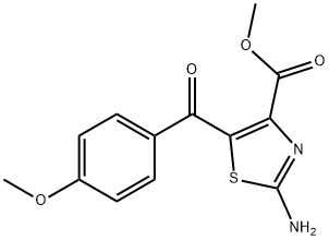 Methyl 2-amino-5-(4-methoxybenzoyl)-1,3-thiazole-4-carboxylate Struktur