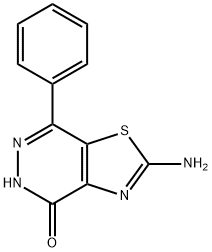 2-Amino-7-phenyl[1,3]thiazolo[4,5-d]pyridazin-4(5H)-one Struktur