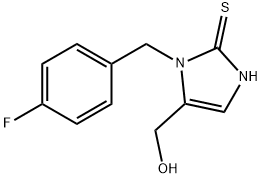 [1-(4-Fluorobenzyl)-2-mercapto-1H-imidazol-5-yl]methanol Struktur