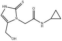 N-Cyclopropyl-2-[5-(hydroxymethyl)-2-mercapto-1H-imidazol-1-yl]acetamide Struktur