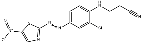 3-[2-Chloro-4-(5-nitrothiazol-2-ylazo)anilino]propiononitrile Struktur