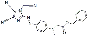 benzyl N-[4-[[4,5-dicyano-1-(cyanomethyl)-1H-imidazol-2-yl]azo]phenyl]-N-methylglycinate Struktur