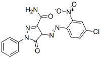 4-[(4-chloro-2-nitrophenyl)azo]-4,5-dihydro-5-oxo-1-phenyl-1H-pyrazole-3-carboxamide  Struktur