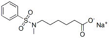 sodium 6-[methyl(phenylsulphonyl)amino]hexanoate Struktur