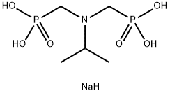 disodium dihydrogen [[(1-methylethyl)imino]bis(methylene)]bisphosphonate Struktur