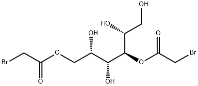 D-glucitol 1,4-bis(bromoacetate) Struktur