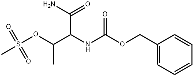 benzyl [1-(aminocarbonyl)-2-[(methylsulphonyl)oxy]propyl]carbamate Struktur