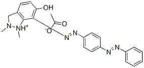 6-hydroxy-1,2-dimethyl-7-[[4-(phenylazo)phenyl]azo]-1H-indazolium acetate Struktur