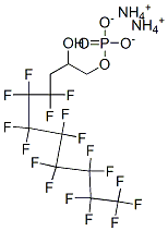 diammonium 4,4,5,5,6,6,7,7,8,8,9,9,10,10,11,11,11-heptadecafluoro-2-hydroxyundecyl phosphate  Struktur