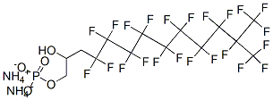 diammonium 4,4,5,5,6,6,7,7,8,8,9,9,10,10,11,11,12,13,13,13-icosafluoro-2-hydroxy-12-(trifluoromethyl)tridecyl phosphate Struktur