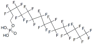 3,3,4,4,5,5,6,6,7,7,8,8,9,9,10,10,11,11,12,12,13,13,14,14,15,15,16,16,16-nonacosafluorohexadecyl dihydrogen phosphate Struktur