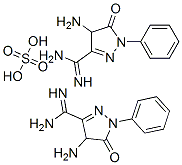 bis(4-amino-4,5-dihydro-5-oxo-1-phenyl-1H-pyrazole-3-carboxamidine) sulphate Struktur