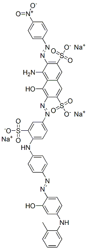 4-amino-5-hydroxy-6-[[4-[[4-[[2-hydroxy-4-[(o-tolyl)amino]phenyl]azo]phenyl]amino]-3-sulphophenyl]azo]-3-[(4-nitrophenyl)azo]naphthalene-2,7-disulphonic acid, sodium salt Struktur