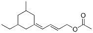 4-(3-ethyl-5-methylcyclohexylidene)-2-buten-1-yl acetate Struktur