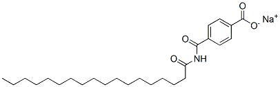 sodium 4-[[(1-oxooctadecyl)amino]carbonyl]benzoate Struktur