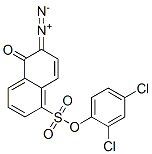 2,4-dichlorophenyl 6-diazo-5,6-dihydro-5-oxonaphthalene-1-sulphonate Struktur