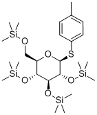 p-Tolyl  1-thio-2,3,4,6-tetra-O-(trimethylsilyl)-β-D-glucopyranoside Struktur