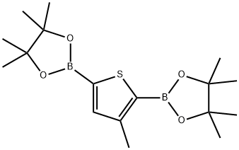 2,2'-(3-Methylthiophene-2,5-diyl)bis(4,4,5,5-tetramethyl-1,3,2-dioxaborolane) Struktur