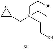 (2,3-epoxypropyl)ethylbis(2-hydroxyethyl)ammonium chloride Struktur