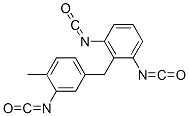 2-[(3-isocyanato-4-methylphenyl)methyl]-m-phenylene diisocyanate Struktur