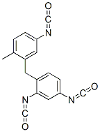 4-[(5-isocyanato-2-methylphenyl)methyl]-m-phenylene diisocyanate Struktur