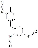 4-[(3-isocyanato-4-methylphenyl)methyl]-m-phenylene diisocyanate Struktur