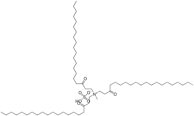 methyltris[2-octadecanoylethyl]ammonium hydrogen sulphate Struktur