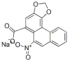 sodium 6-nitrophenanthro[3,4-d]-1,3-dioxole-5-carboxylate Struktur