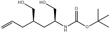 CarbaMic acid, N-[(1S,3R)-1,3-bis(hydroxyMethyl)-5-hexen-1-yl]-, 1,1-diMethylethyl ester Struktur