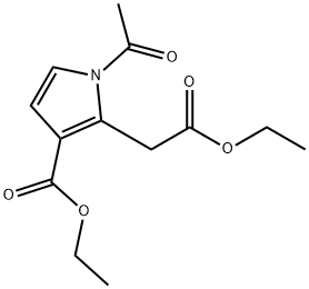 ETHYL 1-ACETYL-2-ETHOXYCARBONYLMETHYL-1H-PYRROLE-3-CARBOXYLATE Struktur