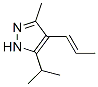 1H-Pyrazole,3-methyl-5-(1-methylethyl)-4-(1-propenyl)-,(E)-(9CI) Struktur