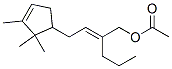 2-[2-(2,2,3-trimethyl-3-cyclopenten-1-yl)ethylidene]-1-pentyl acetate Struktur