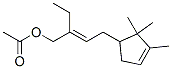 2-ethyl-4-(2,2,3-trimethyl-3-cyclopenten-1-yl)-2-butenyl acetate Struktur