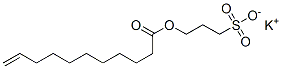 potassium 3-sulphonatopropyl undec-10-enoate  Struktur