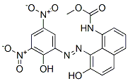 methyl [7-hydroxy-8-[(2-hydroxy-3,5-dinitrophenyl)azo]-1-naphthyl]carbamate Struktur