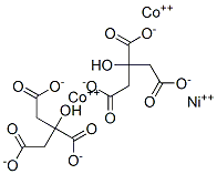 dicobalt(2+) nickel(2+) bis[2-hydroxypropane-1,2,3-tricarboxylate] Struktur