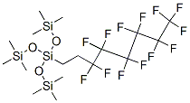 1,1,5,5,5-hexamethyl-3-(3,3,4,4,5,5,6,6,7,7,8,8,8-tridecafluorooctyl)-3-[(trimethylsilyl)oxy]trisiloxane Struktur