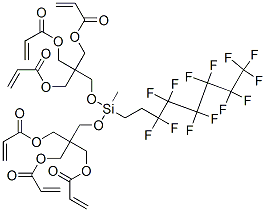 2-[[[[3-(acryloyloxy)-2,2-bis[(acryloyloxy)methyl]propoxy]methyl(3,3,4,4,5,5,6,6,7,7,8,8,8-tridecafluorooctyl)silyl]oxy]methyl]-2-[(acryloyloxy)methyl]propane-1,3-diyl diacrylate Struktur