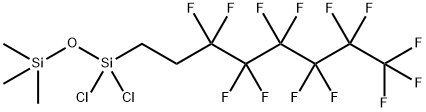 1,1-dichloro-3,3,3-trimethyl-1-(3,3,4,4,5,5,6,6,7,7,8,8,8-tridecafluorooctyl)disiloxane Struktur