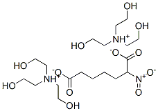 bis[tris(2-hydroxyethyl)ammonium] nitroheptanedioate Struktur